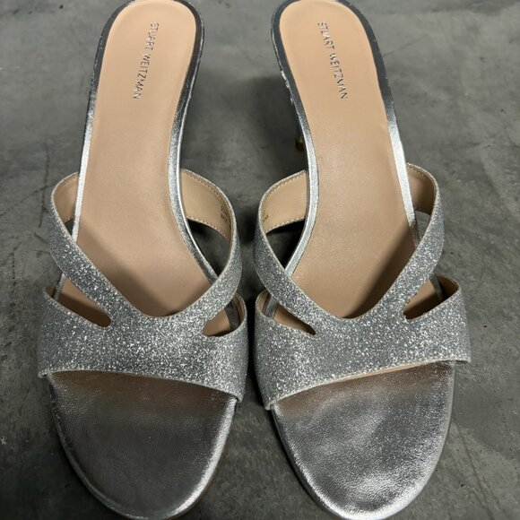Stuart Weitzman Shoes - Stuart Weitzman Silver Heels - 11 (NWT)